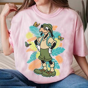 Floral Disney Animal Kingdom Comfort Colors Shirt, Mickey & Friends Safari Mode Tee, Magic Kingdom Tee, Family Safari Trip, Mickey Balloon image 5