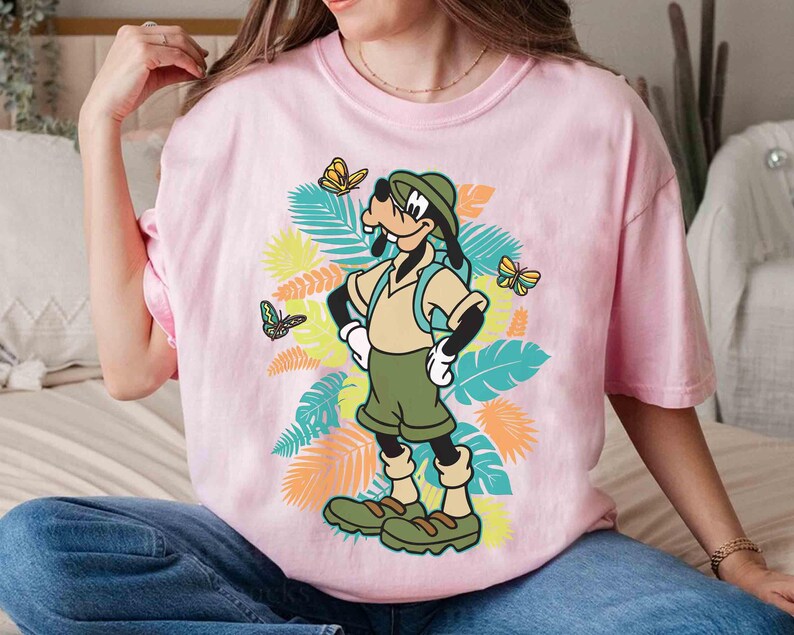 Floral Disney Animal Kingdom Comfort Colors Shirt, Mickey & Friends Safari Mode Tee, Magic Kingdom Tee, Family Safari Trip, Mickey Balloon image 5