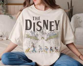 Vintage  Disney Mickey And Friends Crossing The Road Shirt, Retro Mickey T-shirt, Disneyworld Tee, Vintage Goofy Pluto Tee, Magical Trip