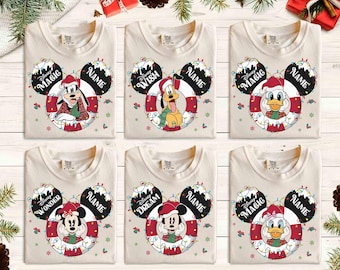 Personalized All Characters Disney Cruise Line Shirt, Mickey & Friends Cruise Christmas Very Merrytime Cruises Tee, Family Xmas Cruise Trip