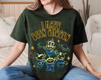 Pixar Toy Story Aliens I Have Been Chosen Neom Shirt, Pizza Planet The Mystic Portal Awaits, Disney Toy Story Land Tee, Disneyland Resort