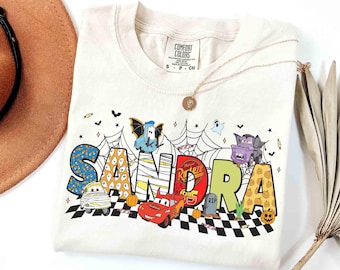 Camisetas de Halloween de Disney Cars con nombre personalizado, Truck Or Treat, camiseta de Halloween de Rayo McQueen, fiesta de Halloween de Disney 2026, WDW Disneyland