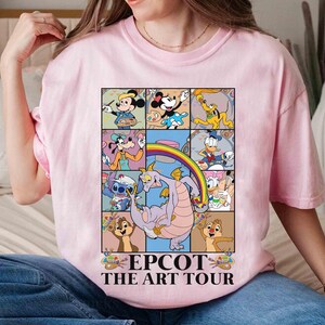 Epcot The Art Tour Mickey & Friends Artist Shirt, Disney Epcot International Festival of the Arts 2026 Tee, WDW Resort Family Holiday Gifts image 3