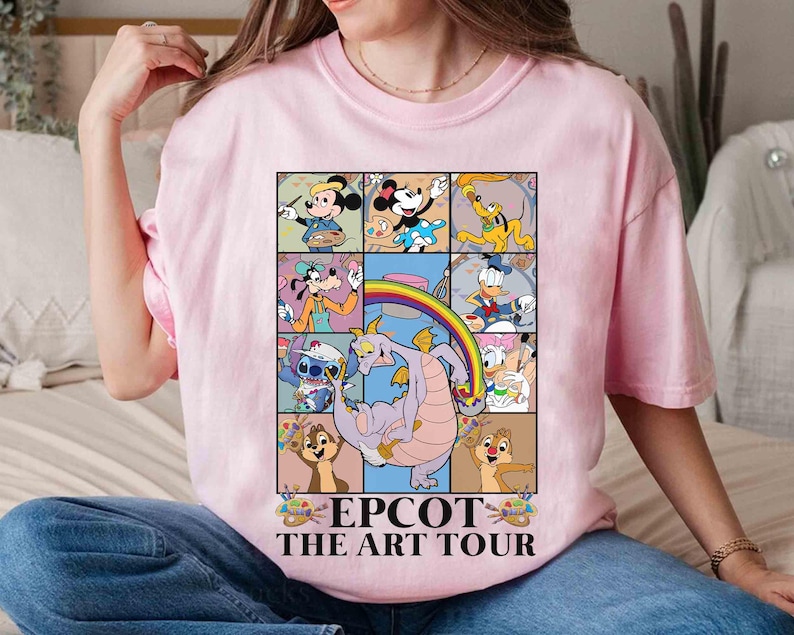 Epcot The Art Tour Mickey & Friends Artist Shirt, Disney Epcot International Festival of the Arts 2026 Tee, WDW Resort Family Holiday Gifts image 3