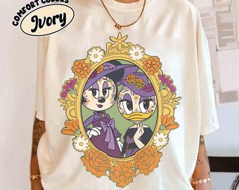 Retro Disney Minnie Mouse & Daisy Duck Day of the Dead Halloween Shirt, Mickey's Not So Scary Halloween Party 2026 Tee, Disneyland Girl Trip