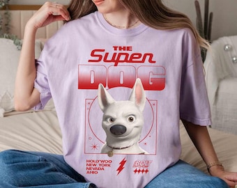Disney Bolt Super Dog T-Shirt, Disney Dog Tee, Dog Lover Shirt, Disney Dog Birthday Gifts, WDW Disneyland Family Vacation 2026 Tee