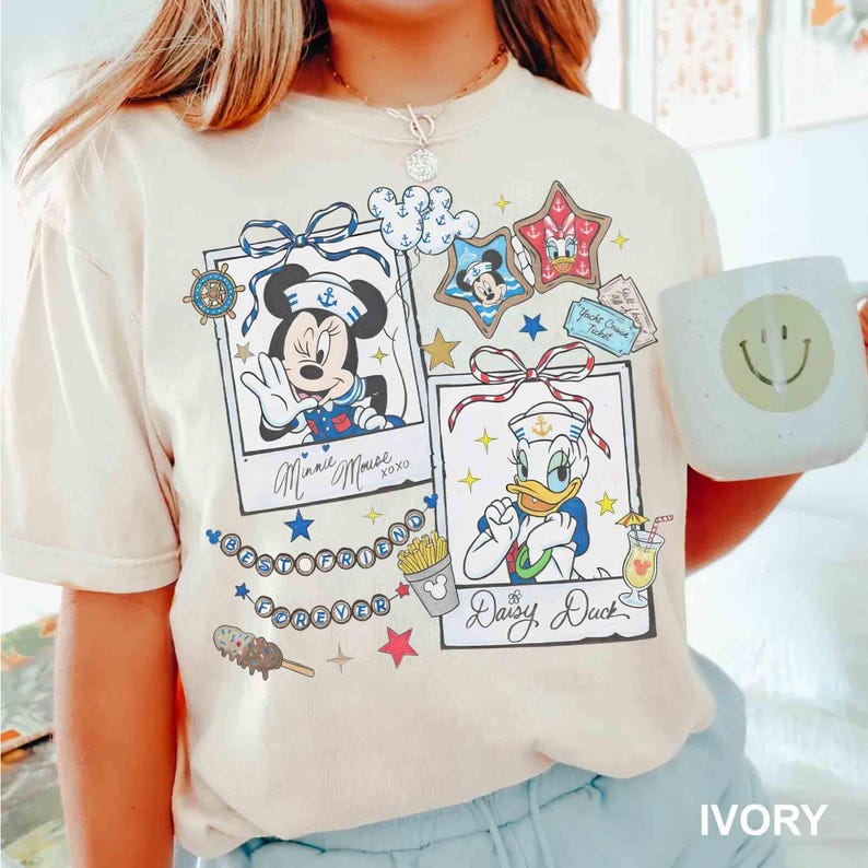 Coquette Bows Minnie And Daisy Cruise Shirt, The Life of A Cruise Girl Tee, Girls Cruise Trip Vacation Tee, Bestie Best Friend Matching Tee image 4