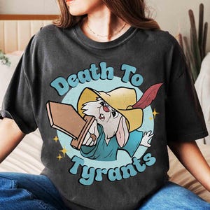 Vintage Disney Skippy Rabbit Death To Tyrants T-Shirt, Skippy Rabbit Shirt, Disney Robin Hood Tee, Magic Kingdom Shirt, Disneyland Trip Tee