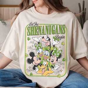 Mickey & Friends Patrick Day T-shirt, Let the Shenanigans Begin, Shamrock Disney Happy St. Patrick’s Day Tee, Disneyland Lucky Irish 2026 image 1