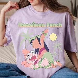 Maglietta retrò Lilo & Stitch Hawaiian Punch, maglietta Disney Lilo & Stitch 2025, maglietta Magic Kingdom, viaggio in famiglia a Disneyland 2025, vacanza in famiglia