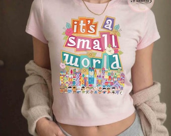 Camiseta retro de Patel Fantasyland Park "It's A Small World" para bebé, camiseta corta Disney Dreams para mujer, camiseta familiar Disneyland, vacaciones familiares en WDW