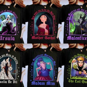 Disney Villains Shirt, Bad Witches Club Female Villains Disney Girl Trip Shirt, Disney Halloween Shirt, Maleficent Evil Queen Ursula Cruella