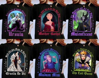Disney Villains Shirt, Bad Witches Club Female Villains Disney Girl Trip Shirt, Disney Halloween Shirt, Maleficent Evil Queen Ursula Cruella