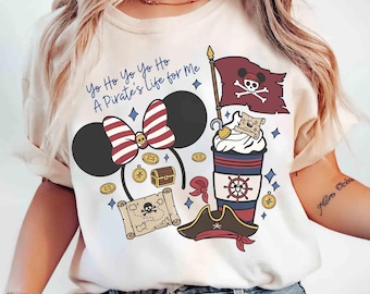 Retro Coquette Bows Disney Pirate Shirt, Yo Ho Yo Ho A Pirate's Life for Me, Pirate Family Matching Cruise Shirt, Comfort Colors 2026 Shirt