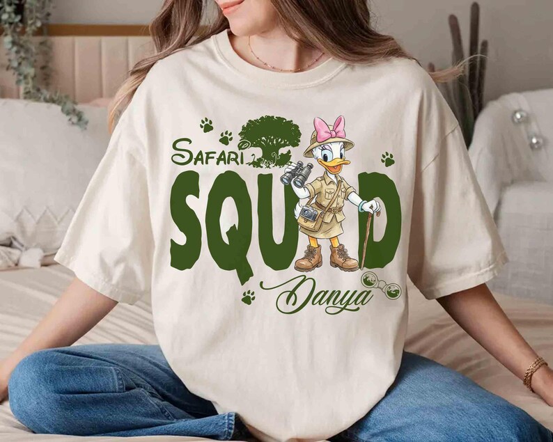 Personlig Disney Musse Pigg & Vänner Safari Djurriket T-shirt, Disney Safari Mode T-shirt, Låt oss bli vilda, WDW Safari Familjeresa 2026 Outfit bild 2
