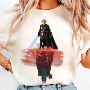 Star Wars Anakin Skywalker Water Mirror Darth Vader Shirt, Galaxy&#39;s Edge May the Force be with you, Disney  Star Wars Family 2025 Trip Shirt