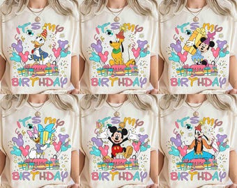 Bonita camiseta de Mickey y sus amigos "Es mi cumpleaños", regalos personalizados de Disney Minnie, Donald y Pluto para cumpleaños, viaje familiar a Disneyland.