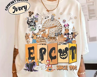 Disney Epcot Haunt Around The World Halloween T-shirt, Mickey & Friends Halloween, Mickey's Not So Scary Halloween Party, Disney Family Trip