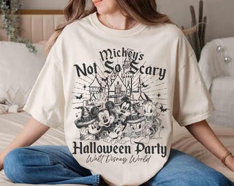 Mickey's Not So Scary Halloween Party Shirt, Mickey & Friends Castle New Outfit 2026 Halloween Shirt, Family Group Matching Costume WDW Tee
