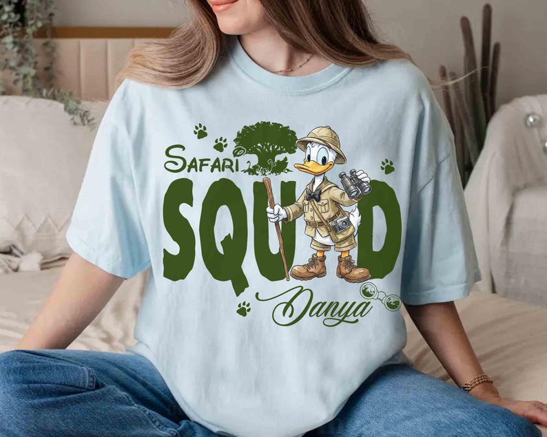Personlig Disney Musse Pigg & Vänner Safari Djurriket T-shirt, Disney Safari Mode T-shirt, Låt oss bli vilda, WDW Safari Familjeresa 2026 Outfit bild 3