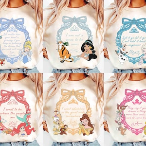 Retro comfortkleuren Disney Princess-shirt, Coquette Disney Princess-T-shirt, Disney Girl Trip-T-shirt, Disney Group-shirt, gepersonaliseerd Disney-T-shirt