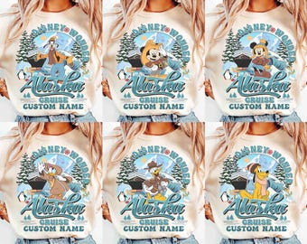 Personalized Mickey And Friends Disney Alaska Cruise Shirt, Disney Wonder Shirt, Alaska Family Cruise Trip 2026, Alaskan Disney Cruise Shirt