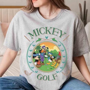 Disney Mickey Golf Comfort Colors T-shirt, Mickey & Friends Golf Shirt, Disney Father's Day Gifts Tee, Dad Golf Shirt, Dad And Son Tee 2026 image 2