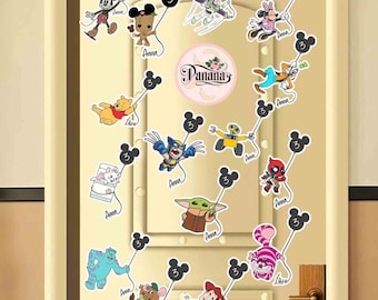 Mickey & friends Disney Birthday Balloons Cruise Magnets, Disney Family Cruise Ship Stateroom Door, Wish Fantasy Magic 2026, Birthday Party