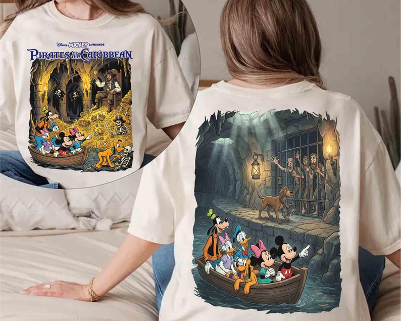 2-sided Disney Pirates Of The Caribbean Shirt, Yo Ho Yo Ho A Pirate's Life for Me, Mickey & Friends Pirates Shirt, Family Cruise Trip 2026 image 2