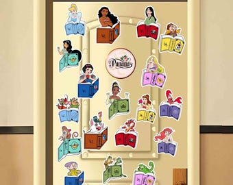Disney Princess Book Club Cruise Magnets, Disney Family Cruise Ship Stateroom Door, Bookish, Wish Fantasy Magic 2026, Gift for Book Lover