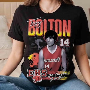 Chemise portrait Disney High School Musical Troy Bolton, T-shirt The Musical The Series East High, film Disney Channel, voyage en famille à Disneyland
