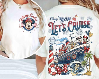 Gepersonaliseerd shirt Disney Cruise Line 2026, Mickey & Friends Family Cruise Trip T-shirt, Let's Cruise, Disney Wish Dream Magic Wonder Fantasy