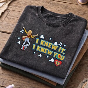 Vintage I Knew You Embroidered Washed Shirt, Toy Story 5 Music T-shirt, Disney Pixar Toy Story Family, Music Cowgirl, Western Country Tshirt image 4