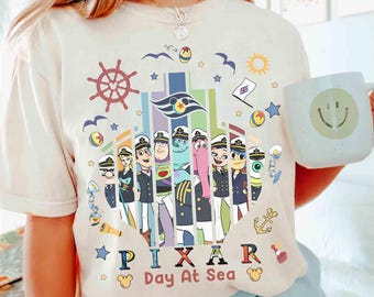 Disney Cruise Pixar Day At Sea 2026 T-shirt, Disney Pixar Characters Cruise Shirt, Disney Monster Inc Toy Story Cruise, Family Matching Tees