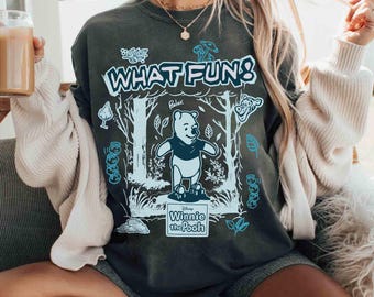 Camiseta "Qué divertida" de Disney "Pooh Bear", camiseta de Winnie the Pooh, camiseta de viaje para niñas a Disneyworld, viaje familiar al Bosque de los Cien Acres, Pooh Bear 1926