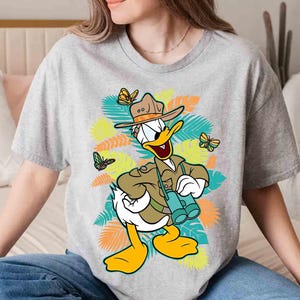 Floral Disney Animal Kingdom Comfort Colors Shirt, Mickey & Friends Safari Mode Tee, Magic Kingdom Tee, Family Safari Trip, Mickey Balloon image 2