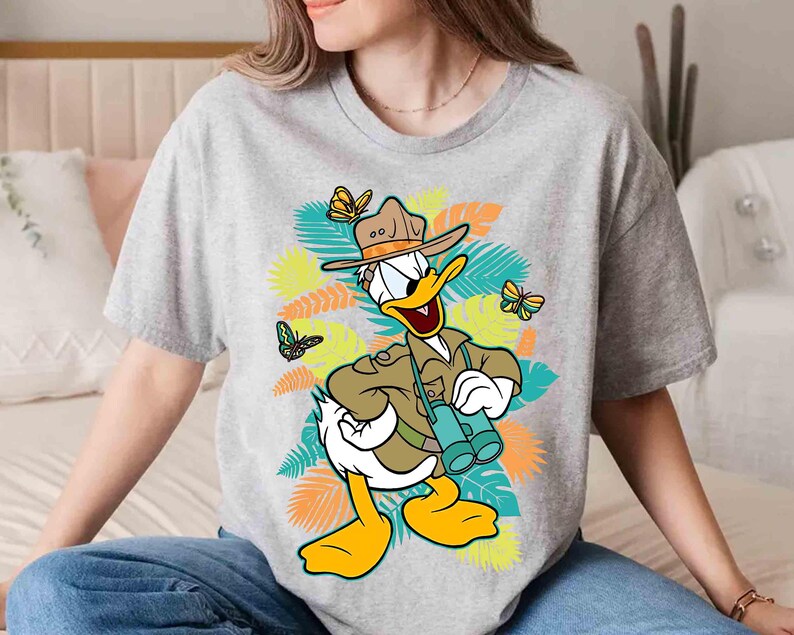 Floral Disney Animal Kingdom Comfort Colors Shirt, Mickey & Friends Safari Mode Tee, Magic Kingdom Tee, Family Safari Trip, Mickey Balloon image 2