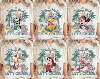 Personalized Disney Cruise Line 2026 Shirt, Mickey & Friends Family Cruise Trip Tee, Let's Cruise, Disney Wish Dream Magic Wonder Fantasy