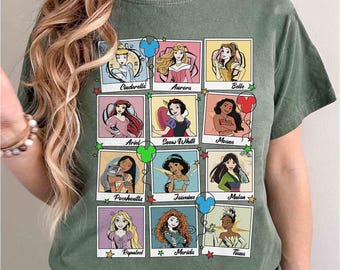 Retro In My Disney Princess Era Shirt, Disney All Princess Photos Tee, Tiana Ariel Elsa Rapunzel Belle Jasmine Tee, Magic Kingdom Girl Trip