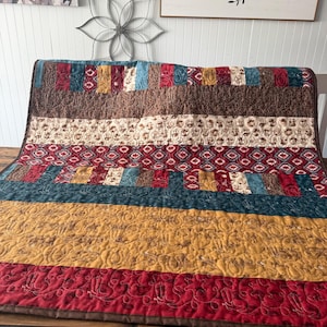 Handmade John Wayne Western Baby Quilt | Cowboy Nursery Decor | Toddler Quilt | Lap Quilt | Ready to Ship