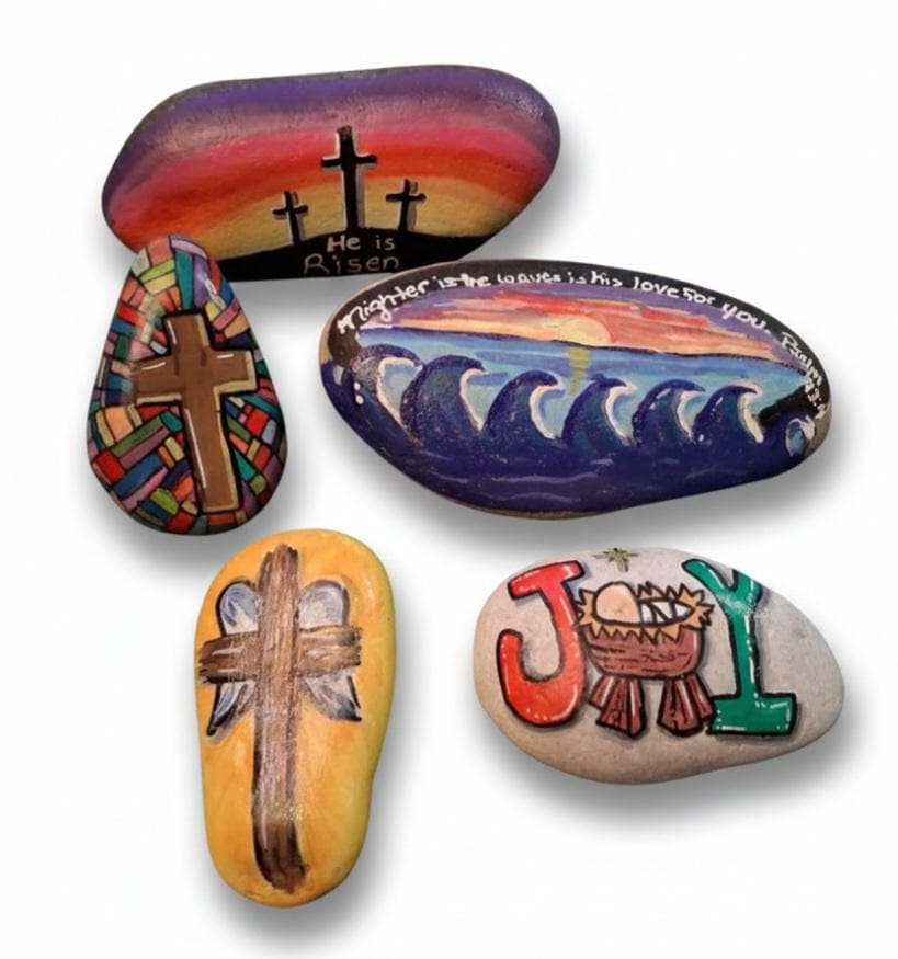 Hand Painted Cross Rocks! - Etsy