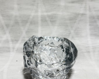 Kosta Boda Snowball Lantern Clear Glass Votive Candle Holder VTG