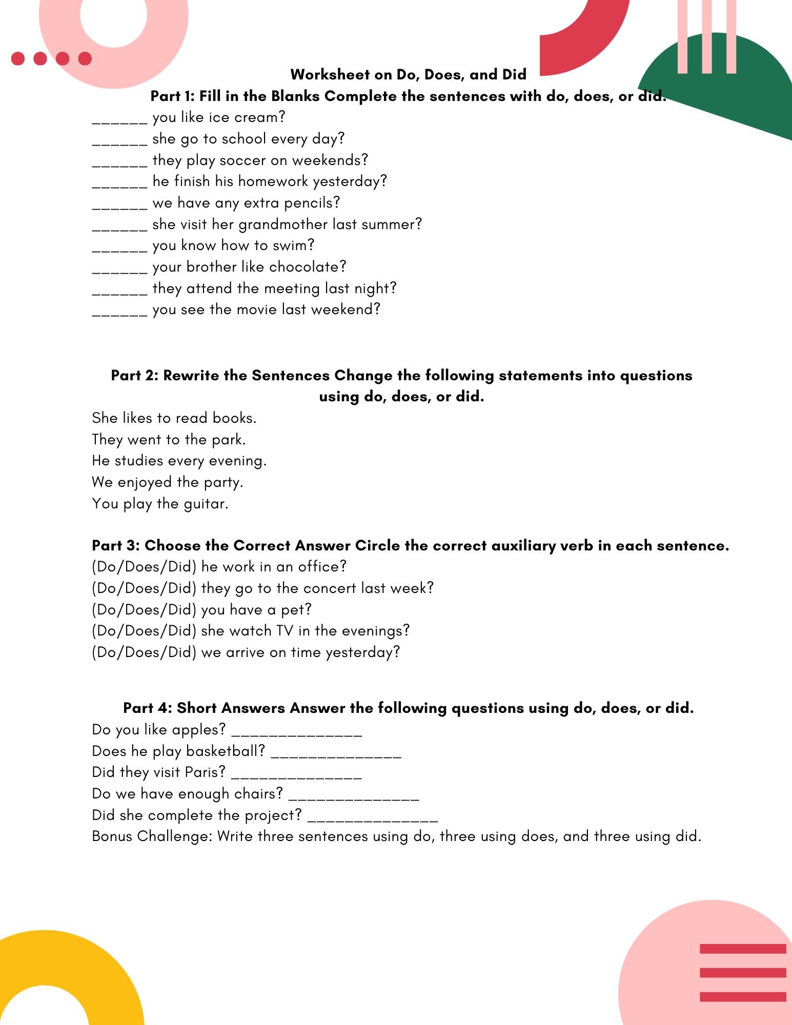 Lesson Plan Grade 2 Auxiliary Verbs Etsy