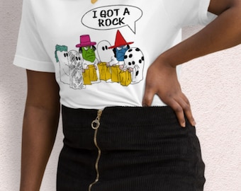 T-shirt graphique unisexe « I Got a Rock » Charlie Brown