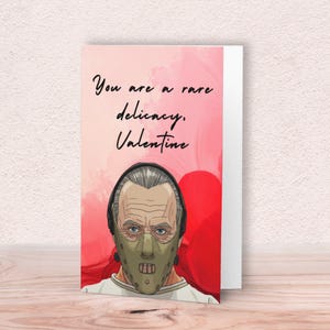 Funny Horror Valentine Card – Serial Killer Love Note – “You’re a Rare Delicacy, Valentine” – Dark Humor Valentine