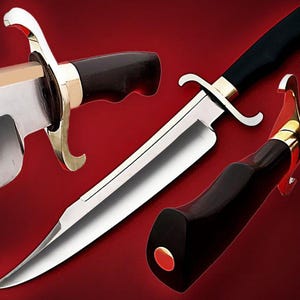 Handmade Alamo Musso Bowie Knife, Bowie Knife, Hunting Knife, Outdoor Knife, Gift For Him, Gift For Man, Anniversary Gift, Gift For Husband