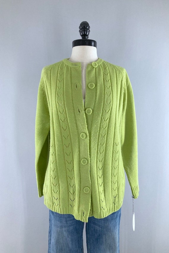 Vintage Cardigan Cable Knit Sweater 