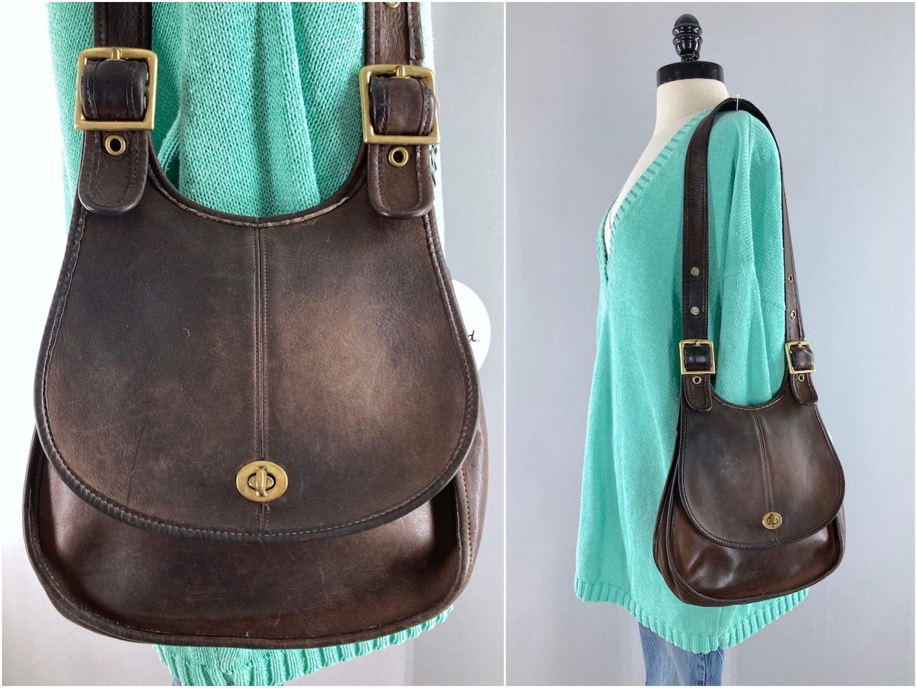 Rare, Vintage Coach Classic Pouch, mini bag, saddle tan