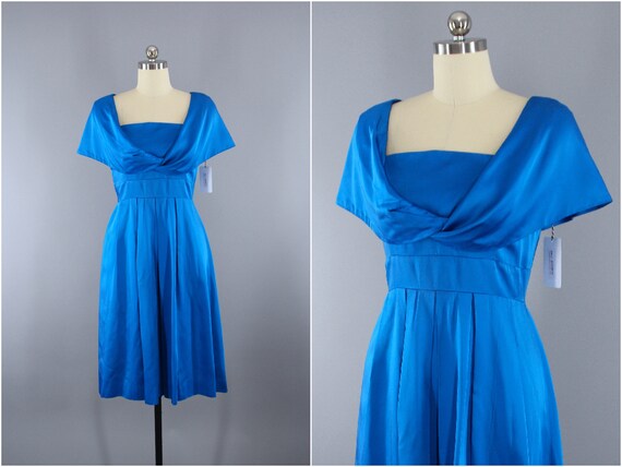 Vintage 1950s Dress / 50s Cocktail Party Dress / E