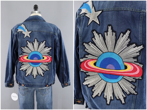 rainbow embroidered jeans